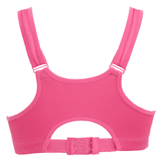 Nikcorp Sportski grudnjak Crop Top s prednjim zatvaračem, Plus Size potpora za trening, prozračni materijal, ružičasti, XL