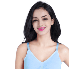 Nikcorp Grudnjak za trudnice i dojilje, bešavni set bez žica, plavi i ljubičasti, podesive naramenice, 2 komada, veličina L