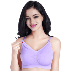 Nikcorp Grudnjak za trudnice i dojilje, bešavni set bez žica, plavi i ljubičasti, podesive naramenice, 2 komada, veličina L