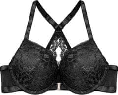 Nikcorp Čipkasti push-up grudnjak sa žicom, podstavljene košarice i podesive naramenice, cvjetni dizajn, crni, veličina 38C