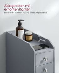 Songmics Kupaonska ormarić 40x18x70 cm siva