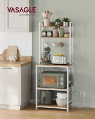 Songmics Kuhinjska polica 40x60x170 cm smeđa