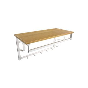 Songmics Zidni vješalica za kapute s policom 60x317x30 cm smeđa