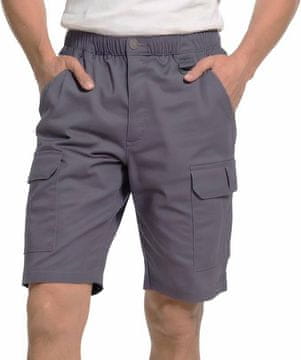 Nikcorp Muške radne hlače kratke monterske od pamuka i elastana, lagane ljetne hlače s džepovima, siva boja, veličina 2XL