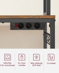 Songmics Kuhinjska polica 40x60x170 cm smeđa