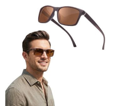 Nikcorp Sunčane naočale polarizirane, muške, sportske, UV400 zaštita, smeđe leće, idealne za vožnju i slobodno vrijeme, TAC tehnologija