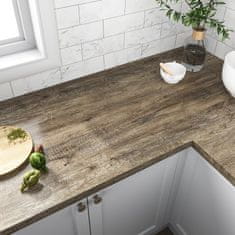 Nikcorp Samoljepljiva folija za namještaj s teksturom drva, siva, vodootporna PVC folija za kuhinju i ormare, 60 cm x 900 cm