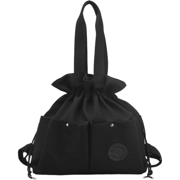 Nikcorp Putna torba i ruksak 2u1 od vodootpornog najlona, veliki kapacitet, sustav s vezicom i magnetskom kopčom, crna boja