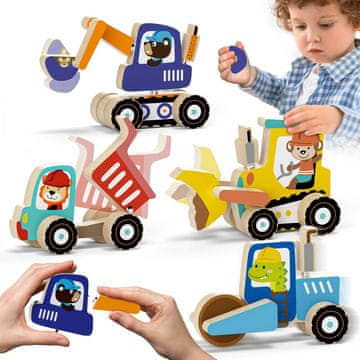 Nikcorp Magnetični blokovi Gradilište edukativna Montessori igračka za djecu 3+, STEM set za konstrukciju i razvoj motorike