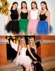 Nikcorp Suknja od tila, kratka tutu suknja u stilu 50-ih, vintage retro podsuknja za ples i kostime, plava boja, veličina S