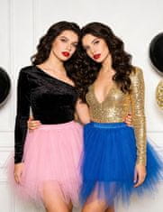 Nikcorp Suknja od tila, kratka tutu suknja u stilu 50-ih, vintage retro podsuknja za ples i kostime, plava boja, veličina S