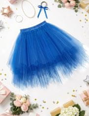 Nikcorp Suknja od tila, kratka tutu suknja u stilu 50-ih, vintage retro podsuknja za ples i kostime, plava boja, veličina S