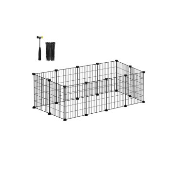 Songmics Igraonica za male životinje 123x63x41 cm Crna