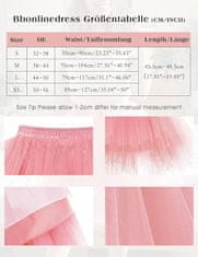 Nikcorp Suknja od tila kratka, vintage retro stil 50-ih, baletno ružičasta, s podstavom i elastičnim strukom, veličina XL