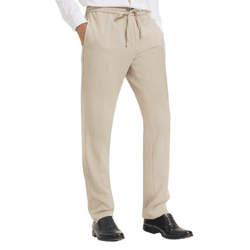 Nikcorp Muške chino hlače regular fit od rastezljivog materijala, svečane casual platnene hlače, bež boja, veličina S