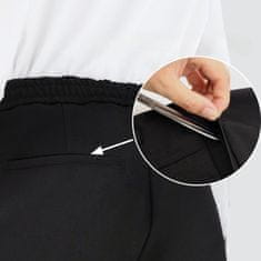 Nikcorp Muške chino hlače regular fit, crne svečane hlače od rastezljivog materijala, klasičan kroj s elastanom, veličina L