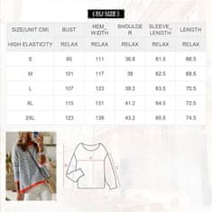 Nikcorp Ženski prugasti džemper od 100% pamuka, okrugli izrez, topli mekani pleteni pulover, crno-bijeli, veličina M