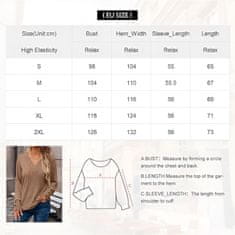 Nikcorp Ženski džemper s V-izrezom, dugi rukavi, ukrasni gumbi, mekano pletivo, retro vintage stil, crna boja, veličina S