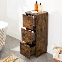 Songmics Kupaonska ormarić 30x30x80 cm smeđa