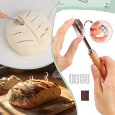 Nikcorp Set za pečenje kruha, 2 silikonska kalupa i pribor za tijesto, okrugla i ovalna košarica, sklopivi dizajn, tirkizna boja