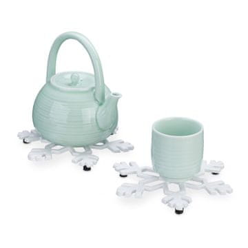 Northix Podmetači za jelo 2 komada lijevano željezo dizajn pahuljice