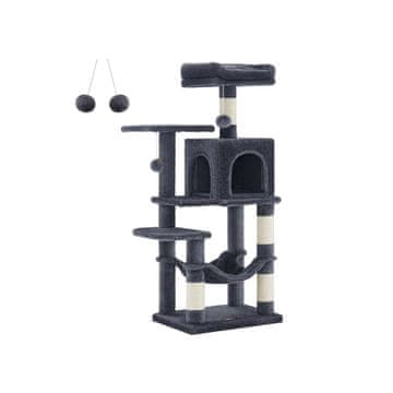 Songmics Mačji toranj 45x35x112 cm Sivi