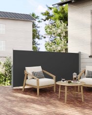 Songmics Bočni tende 140x300 cm siva