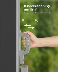 Songmics Bočni tende 140x300 cm siva