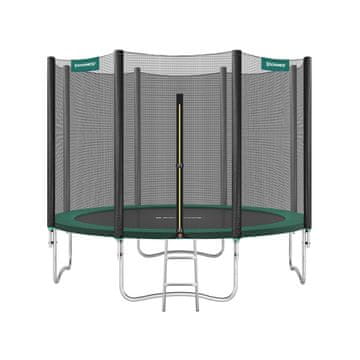 Songmics Trampolin Okrugli trampolin sa sigurnosnom mrežom 305x256 cm Zeleno