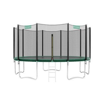 Songmics Trampolin Okrugli trampolin sa sigurnosnom mrežom 427x270 cm Zeleno