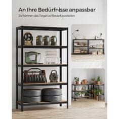 Songmics Čvrsta polica 200x120x60 cm Crna