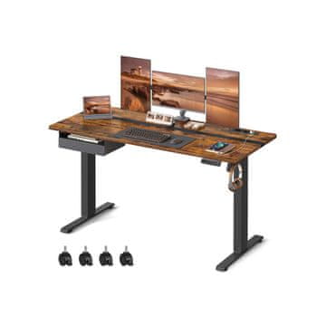 Songmics Visoko podesivi stol 60x140 cm bijeli