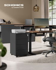 Songmics Pokretni ormarić za arhiviranje 39x45x55 cm Crni