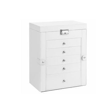 Songmics Kutija za nakit 26x15.5x32 cm Bijela