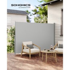 Songmics Bočni tende 160x350 cm Siva