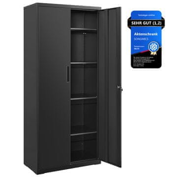 Songmics Ormarić za arhiviranje 40x80x180 cm Crni