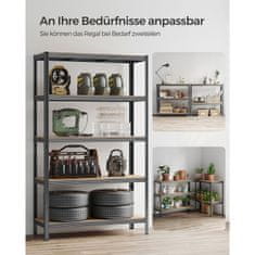 Songmics Čvrsta polica 200x120x60 cm plava