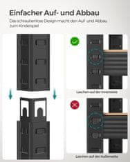 Songmics Polica s 5 polica 150x75x30 cm smeđa