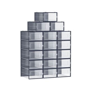 Songmics Set kutija za pohranu cipela 18 komada 33.5x23.2x14.3 cm prozirno