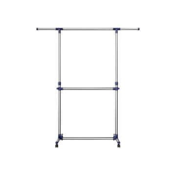 Songmics Vješalica za odjeću podesiva 101x49x113 cm siva