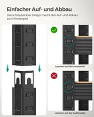 Songmics Polica s 5 polica 150x75x30 cm Crna