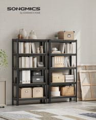 Songmics Polica s 5 polica 150x75x30 cm smeđa