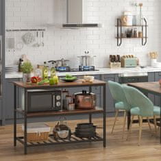 Songmics Kuhinjski otok 120x60x90 cm smeđi