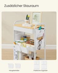 Songmics Kuhinjski kolica 306x443x742 cm Bijela