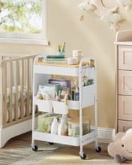 Songmics Kuhinjski kolica 306x443x742 cm Bijela