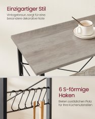 Songmics Kuhinjska polica na kotačima 40x80x89 cm