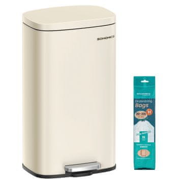 Songmics Kanta za otpatke s pedalom 30 L nehrđajući čelik