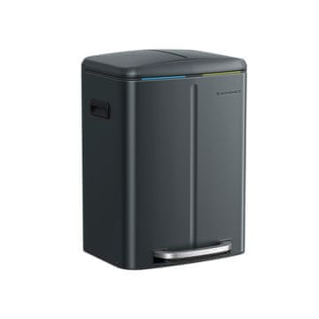 Songmics Kanta za smeće s 2 pretinca 44.4x40.8x60.2 cm Bijela