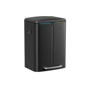 Songmics Kanta za smeće 2 pregrade 44.4x40.8x60.2 cm Bijela