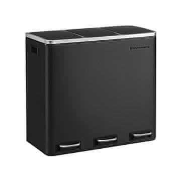 Songmics Kanta za smeće sustav za razvrstavanje otpada 615x315x56 cm Crna